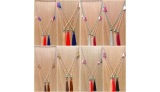 bead larva stone tassels necklace wholesale price 50 pieces shipping free